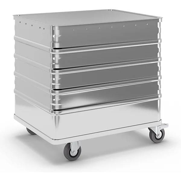 Alu-Kastenwagen Vollwand mit Deckel Volumen 223 l. Gmoehling Transportgeraete | GmbH 12409849-1