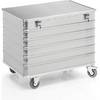 Alu-Kastenwagen Vollwand mit Deckel abschließbar Volumen 415 l. Gmoehling Transportgeraete | GmbH 12410149