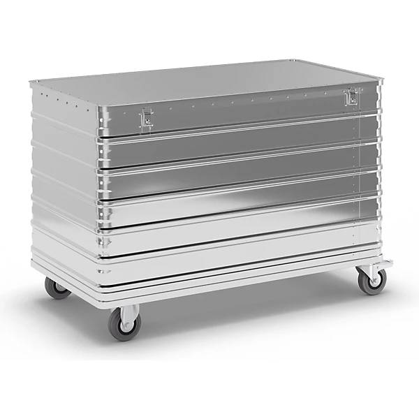 Alu-Kastenwagen Vollwand mit Deckel abschließbar Volumen 560 l. Gmoehling Transportgeraete | GmbH 12410349-1