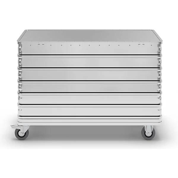 Alu-Kastenwagen Vollwand mit Deckel abschließbar Volumen 560 l. Gmoehling Transportgeraete | GmbH 12410349-3