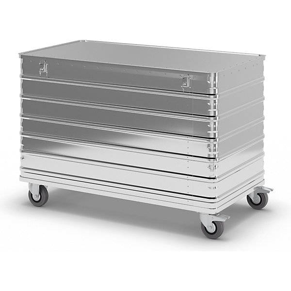 Alu-Kastenwagen Vollwand mit Deckel abschließbar Volumen 560 l. Gmoehling Transportgeraete | GmbH 12410349-4