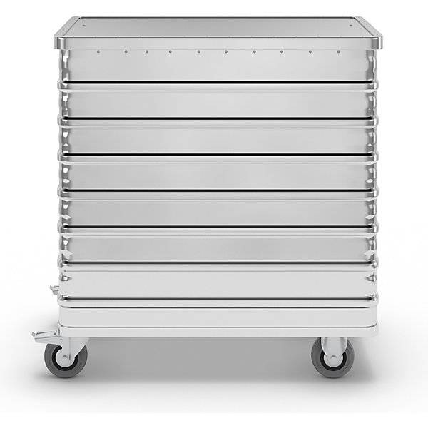 Gmöhling 124108 Alu-Kastenwagen, abklappbare Seitenwand, mit Deckel, Volumen 355 l.-1