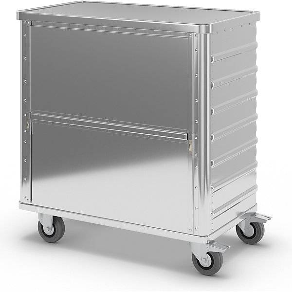 Alu-Kastenwagen absenkbare Seitenwand mit Deckel Volumen 355 l. Gmoehling Transportgeraete | GmbH 12411349-2