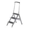 Alu-Klapptreppe Stufen Alu mit PVC-Belag mit Sicherheitsbügel 3 Stufen. WAKÜ-Geräte GmbH 13105949