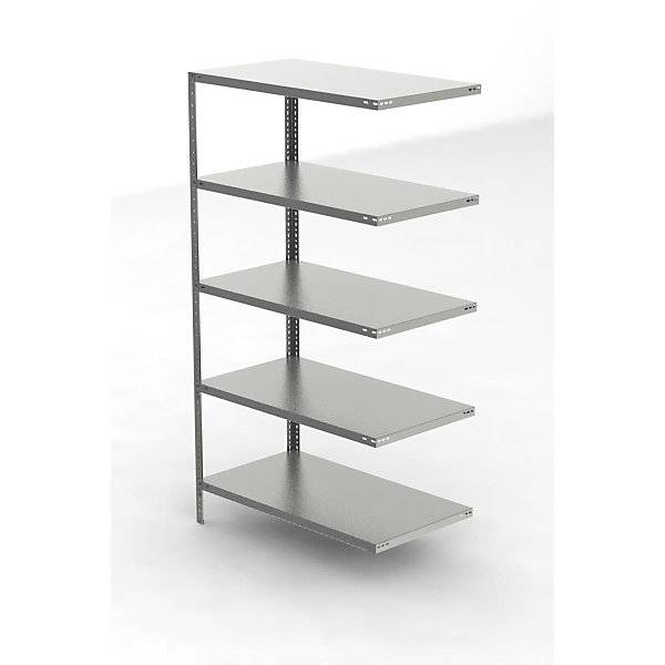 Edelstahlregal Regalhöhe 2000 mm Anbauregal Breite x Tiefe 1100 x 600 mm. KEK GmbH 16010549-2