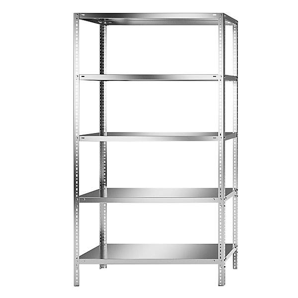 Edelstahlregal Regalhöhe 2000 mm Grundregal Breite x Tiefe 1100 x 500 mm. KEK GmbH 15973549