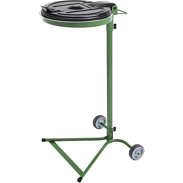 Müllsackständer für Volumen 120 l 2-Rad-Fahrgestell grün Kunststoffdeckel. Santra SPOL. S.R.O. | Podnik Pro-2