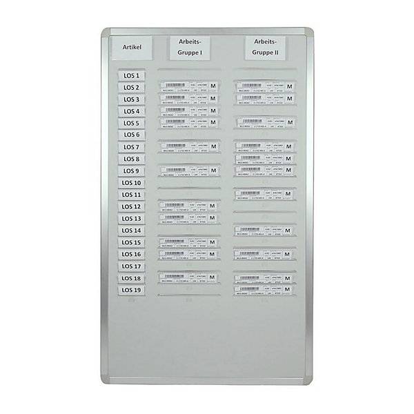 Orga-Easy-Plantafel Höhe 900 mm für DIN A5 vertikal Breite 535 mm zweireihig. Eichner Organisation 17242149-2