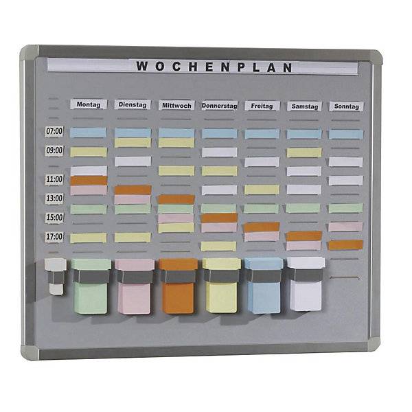 T-Card Systemtafel Hartschaum-Trägerplatte grau BxH 468 x 608 mm mit 20 Fächern und 7 Reihen. Eichner