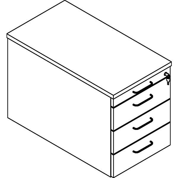 HANNA - Rollcontainer 1 Utensilienschub 3 Materialschübe lichtgrau. FM Büromöbel GmbH 17316949-3