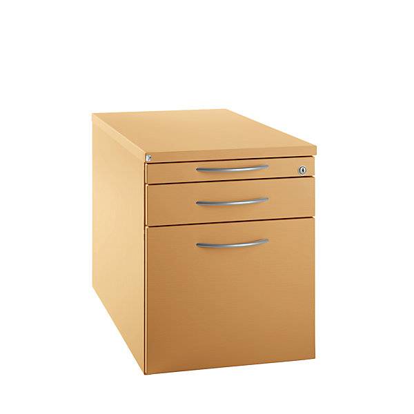 HANNA - Rollcontainer 1 Utensilienschub 1 Materialschub 1 Hängeregistratur Dekor Buche. FM Büromöbel GmbH