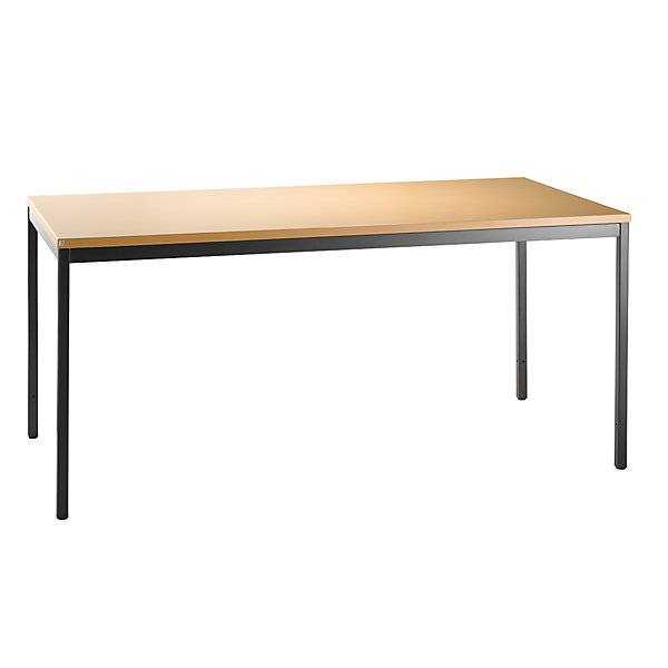 LENA - Schreibtisch Tiefe 800 mm Breite 1600 mm 2 Unterschränke möglich Buche-Dekor. FM Büromöbel GmbH-0