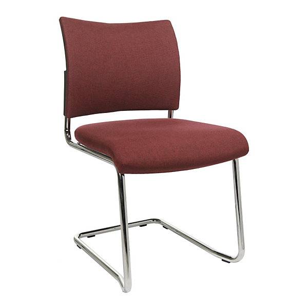 Besucherstuhl stapelbar Freischwinger Rückenlehne gepolstert VE 2 Stk bordeaux. Topstar GmbH 17596449-4