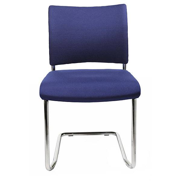 Besucherstuhl stapelbar Freischwinger Rückenlehne gepolstert VE 2 Stk blau. Topstar GmbH 17596549-1