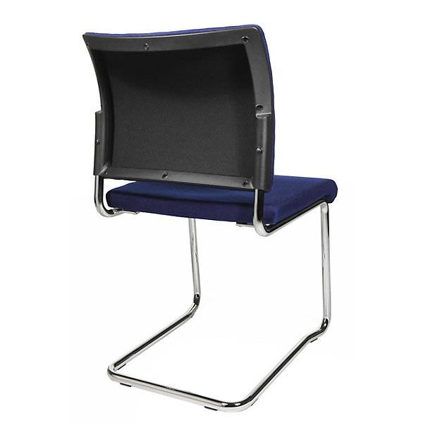 Besucherstuhl stapelbar Freischwinger Rückenlehne gepolstert VE 2 Stk blau. Topstar GmbH 17596549-2