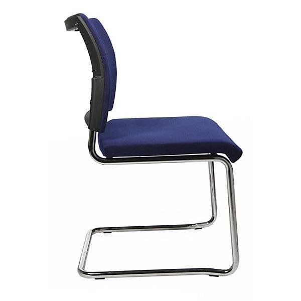 Besucherstuhl stapelbar Freischwinger Rückenlehne gepolstert VE 2 Stk blau. Topstar GmbH 17596549-3