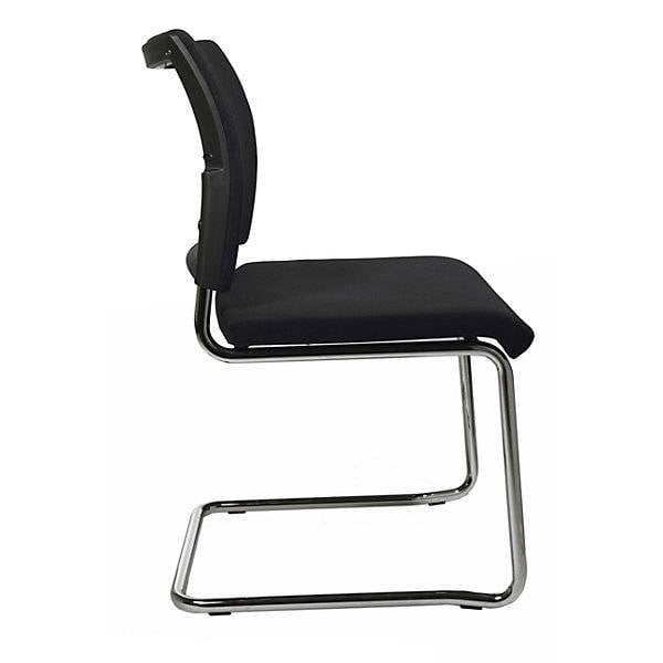 Besucherstuhl stapelbar Freischwinger Rückenlehne gepolstert VE 2 Stk schwarz. Topstar GmbH 17596649-2