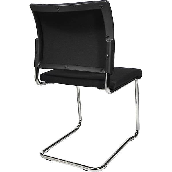 Besucherstuhl stapelbar Freischwinger Rückenlehne gepolstert VE 2 Stk schwarz. Topstar GmbH 17596649-3