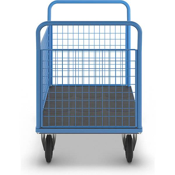Plattformwagen mit Gitterwänden 3 hohe Gitterwände LxB 1250 x 800 mm Vollgummireifen. TAKKT Industrial &-3
