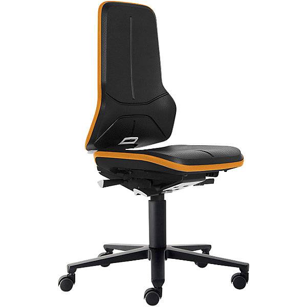 NEON Arbeitsdrehstuhl ESD Rollen Synchronmechanik Skintec Flexband orange. Bimos-Sitztechnik | Interest.-0