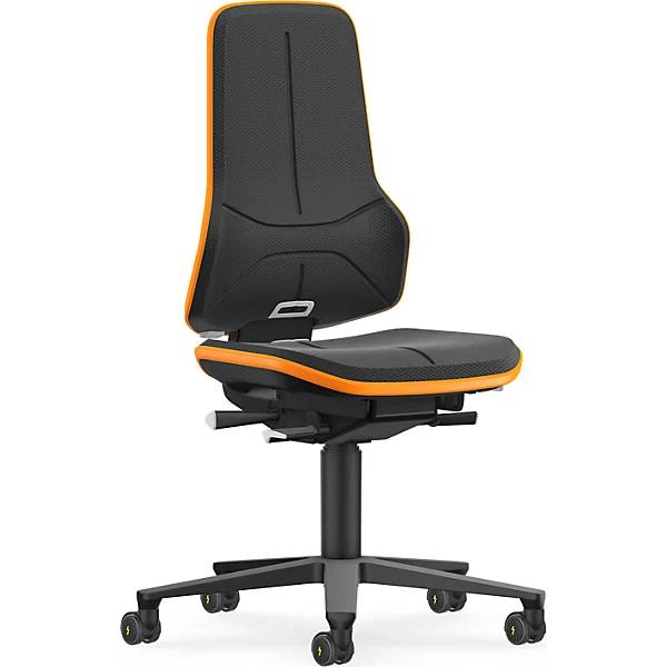 NEON Arbeitsdrehstuhl ESD Rollen Synchronmechanik Skintec Flexband orange. Bimos-Sitztechnik | Interest.-1