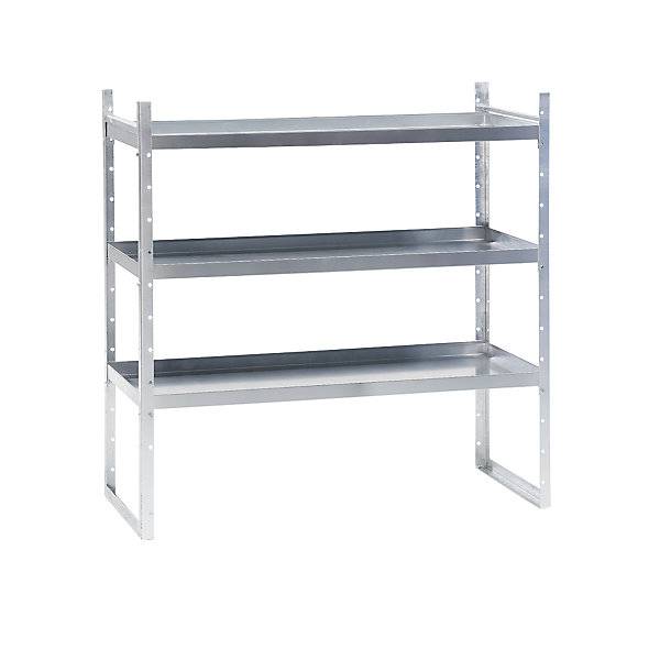Kleingebinderegal 3 höhenverstellbare Wannenböden HxBxT 1350 x 1350 x 600 mm. TAKKT Industrial & Packaging GmbH-0