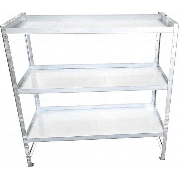 Kleingebinderegal 3 höhenverstellbare Wannenböden HxBxT 1350 x 1350 x 600 mm. TAKKT Industrial & Packaging GmbH-1