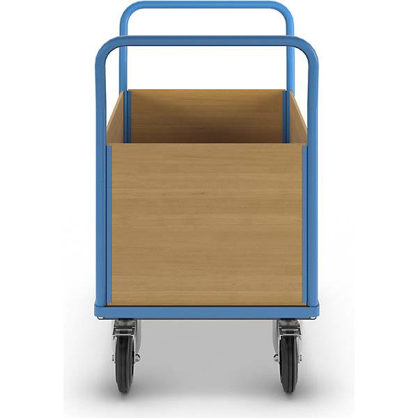 Plattformwagen mit Holzwänden mit 4 hohen Wänden LxB 1050 x 700 mm Vollgummi. TAKKT Industrial & Packaging-4