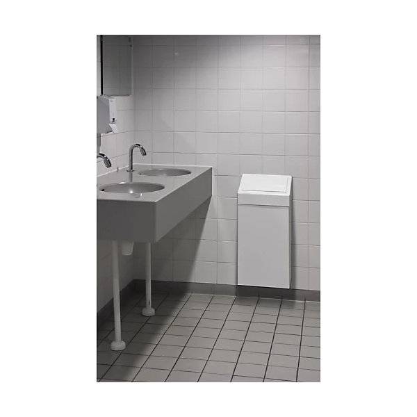 Wandabfallsammler mit Einwurfklappe Volumen 50 l BxHxT 255 x 700 x 335 mm weiß. Vepa Bins Groothandel B.V.-3