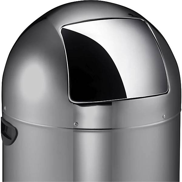 Push-Mülleimer mit Pedal Volumen 33 l HxØ 700 x 350 mm silber. Vepa Bins Groothandel B.V. 17838349-1