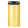 Sicherheits-Papierkorb Stahl selbstlöschend Volumen 50 l HxØ 625 x 335 mm Korpus gelb / Löschkopf schwarz.