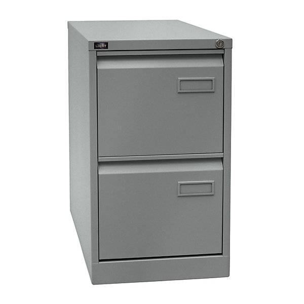 Hängeregistraturschrank LIGHT 1-bahnig 2 Schübe DIN A4 silber. Bisley GmbH 18018749-0