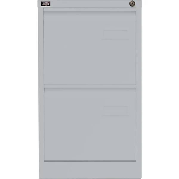 Hängeregistraturschrank LIGHT 1-bahnig 2 Schübe DIN A4 silber. Bisley GmbH 18018749-1
