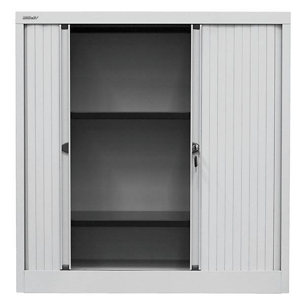 Euro-Rollladenschrank Breite 1000 mm 2 Fachböden schwarz. Bisley GmbH 18012949-2