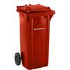 Mülltonne aus Kunststoff DIN EN 840 Volumen 120 l BxHxT 505 x 1005 x 555 mm rot. eurokraft pro 233099 49