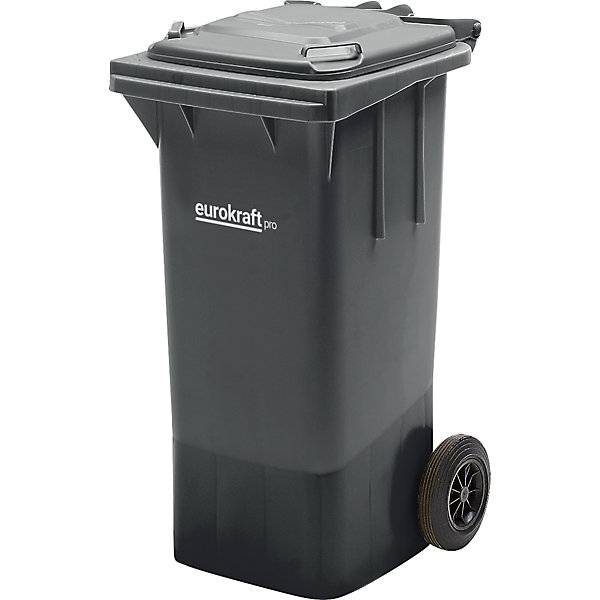 Mülltonne aus Kunststoff DIN EN 840 Volumen 120 l BxHxT 505 x 1005 x 555 mm anthrazit ab 5 Stk. TAKKT-0