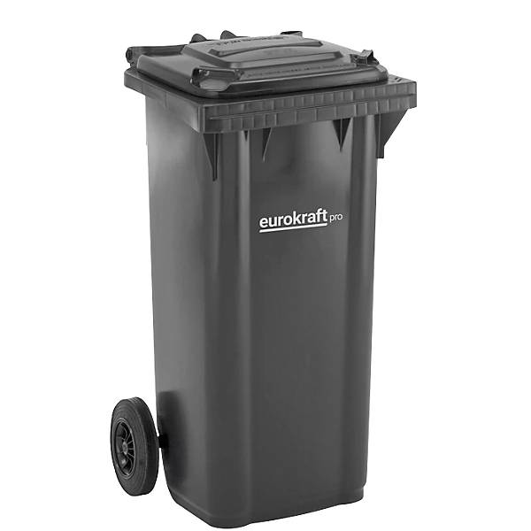 Mülltonne aus Kunststoff DIN EN 840 Volumen 120 l BxHxT 505 x 1005 x 555 mm anthrazit ab 5 Stk. TAKKT-1