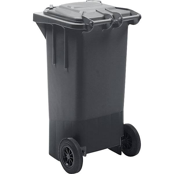 Mülltonne aus Kunststoff DIN EN 840 Volumen 120 l BxHxT 505 x 1005 x 555 mm anthrazit. TAKKT Industrial &-2