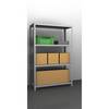 Lager-Schraubregal Bauart mittelschwer beidseitig HxBxT 1500 x 1000 x 500 mm verzinkt Grundregal. TAKKT