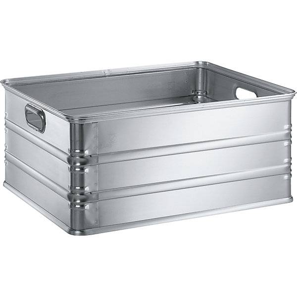 Alu Kiste, Lagerbox, Allzweckbox, Aluminium, Volumen 117 l, BxTxH 580x760x325 mm
