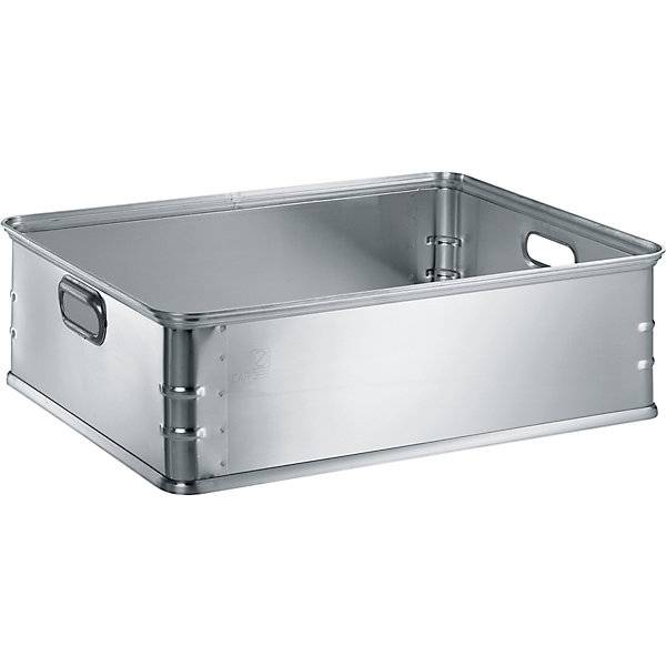 Alu Kiste, Lagerbox, Allzweckbox, Aluminium, Volumen 77 l, BxTxH 580x760x225 mm