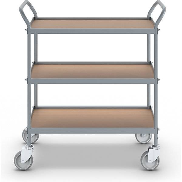 Servierwagen Etagenhöhe 250 mm 3 Etagen mit 4 Lenkrollen Rad-Ø 100 mm. TAKKT Industrial & Packaging GmbH-2