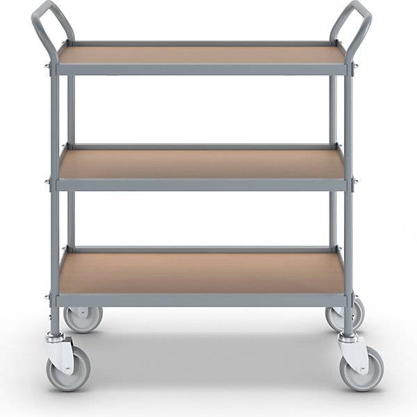 Servierwagen Etagenhöhe 250 mm 3 Etagen mit 4 Lenkrollen Rad-Ø 100 mm. TAKKT Industrial & Packaging GmbH-3