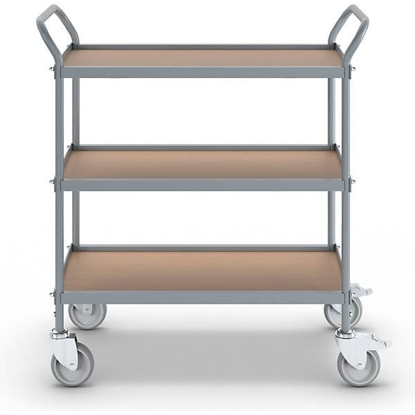 Servierwagen Etagenhöhe 250 mm 3 Etagen mit 4 Lenkrollen 2 mit Doppelstopp Rad-Ø 100 mm. TAKKT Industrial &-3