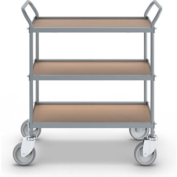 Servierwagen Etagenhöhe 250 mm 3 Etagen mit 4 Lenkrollen Rad-Ø 125 mm. TAKKT Industrial & Packaging GmbH-1