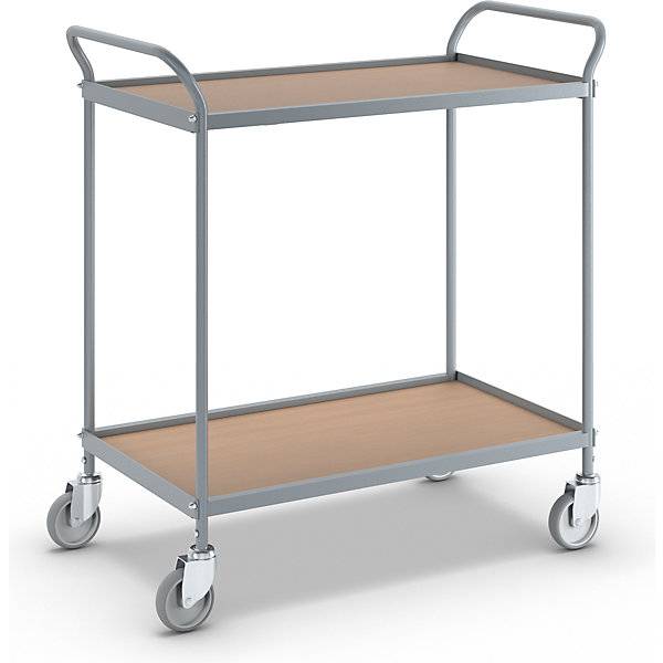 Servierwagen Etagenhöhe 590 mm 2 Etagen mit 4 Lenkrollen Rad-Ø 100 mm. TAKKT Industrial & Packaging GmbH-0