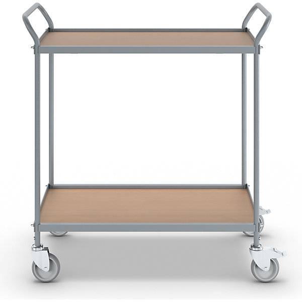 Servierwagen Etagenhöhe 590 mm 2 Etagen mit 4 Lenkrollen 2 mit Doppelstopp Rad-Ø 100 mm. TAKKT Industrial &-3