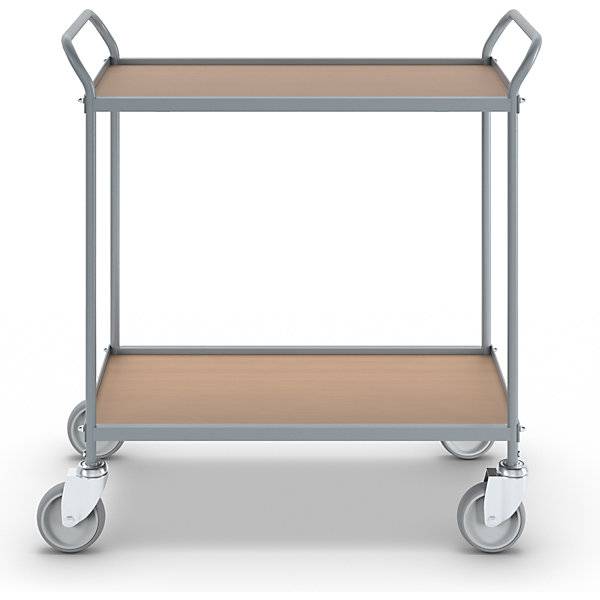 Servierwagen Etagenhöhe 590 mm 2 Etagen mit 4 Lenkrollen Rad-Ø 125 mm. TAKKT Industrial & Packaging GmbH-1