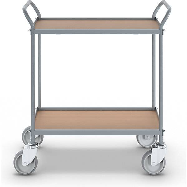 Servierwagen Etagenhöhe 530 mm 2 Etagen mit 4 Lenkrollen Rad-Ø 125 mm. TAKKT Industrial & Packaging GmbH-1