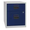 Mobiler Beistellschrank PFA 1 Schublade 1 Hängeregistratur lichtgrau / oxfordblau. BISLEY 18032849